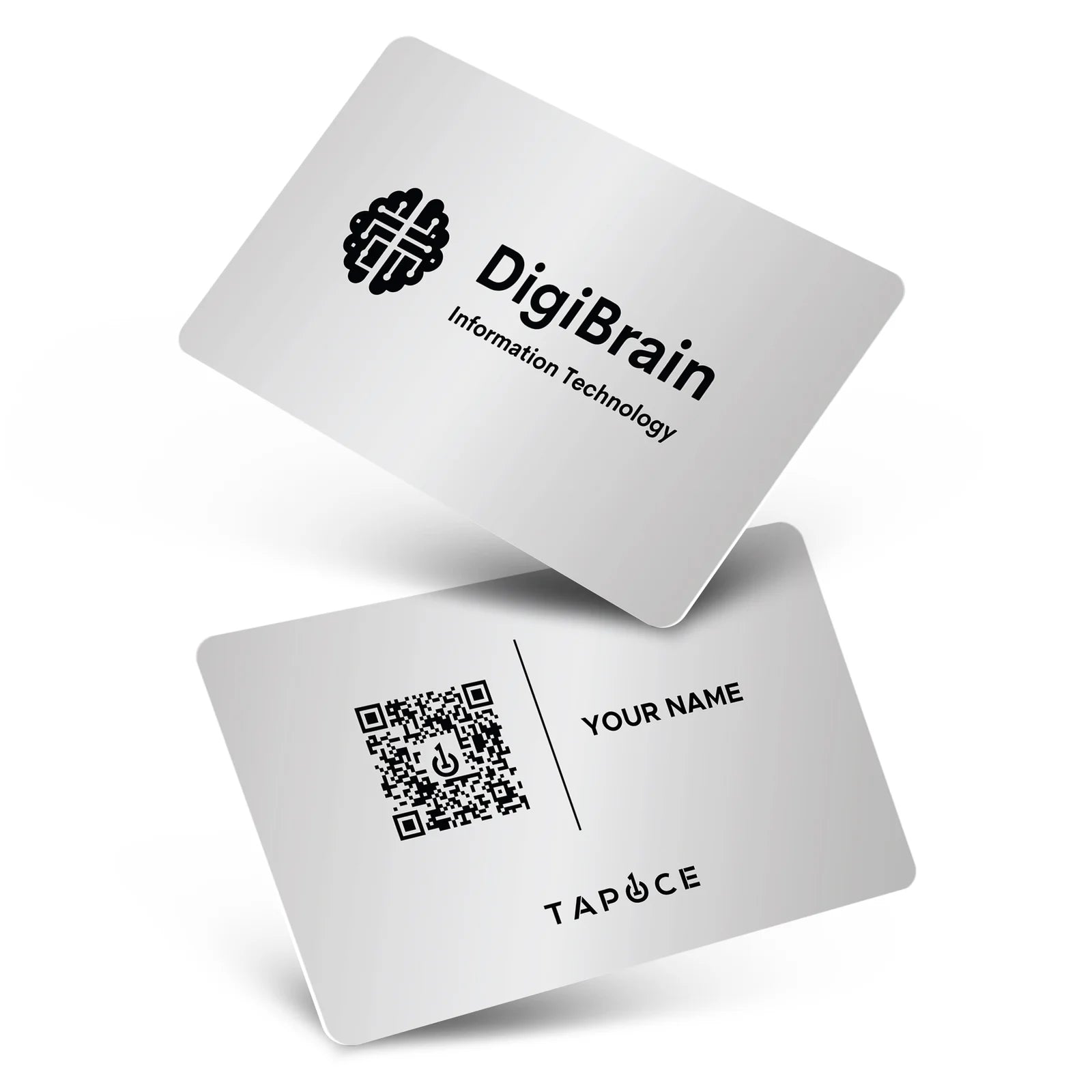 Metal NFC Business Card – Silver - Digital Business Cards By TapOnce